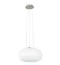 Eglo Suspension Luminaire Optica Acier Nickel Satiné | Convient pour 2x E27